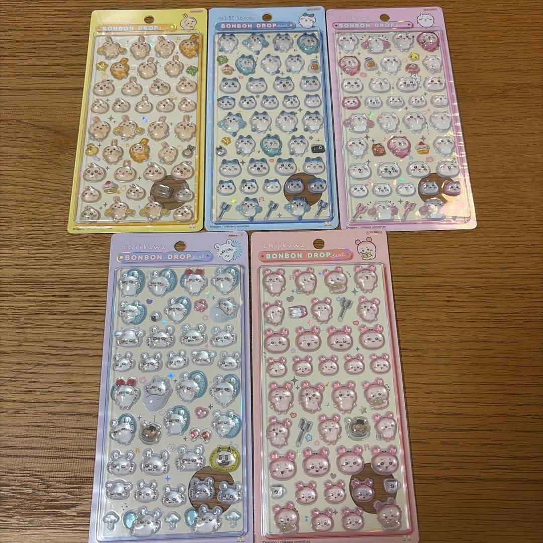 【正規品】ちいかわ　ボンボンドロップシール　5枚セット