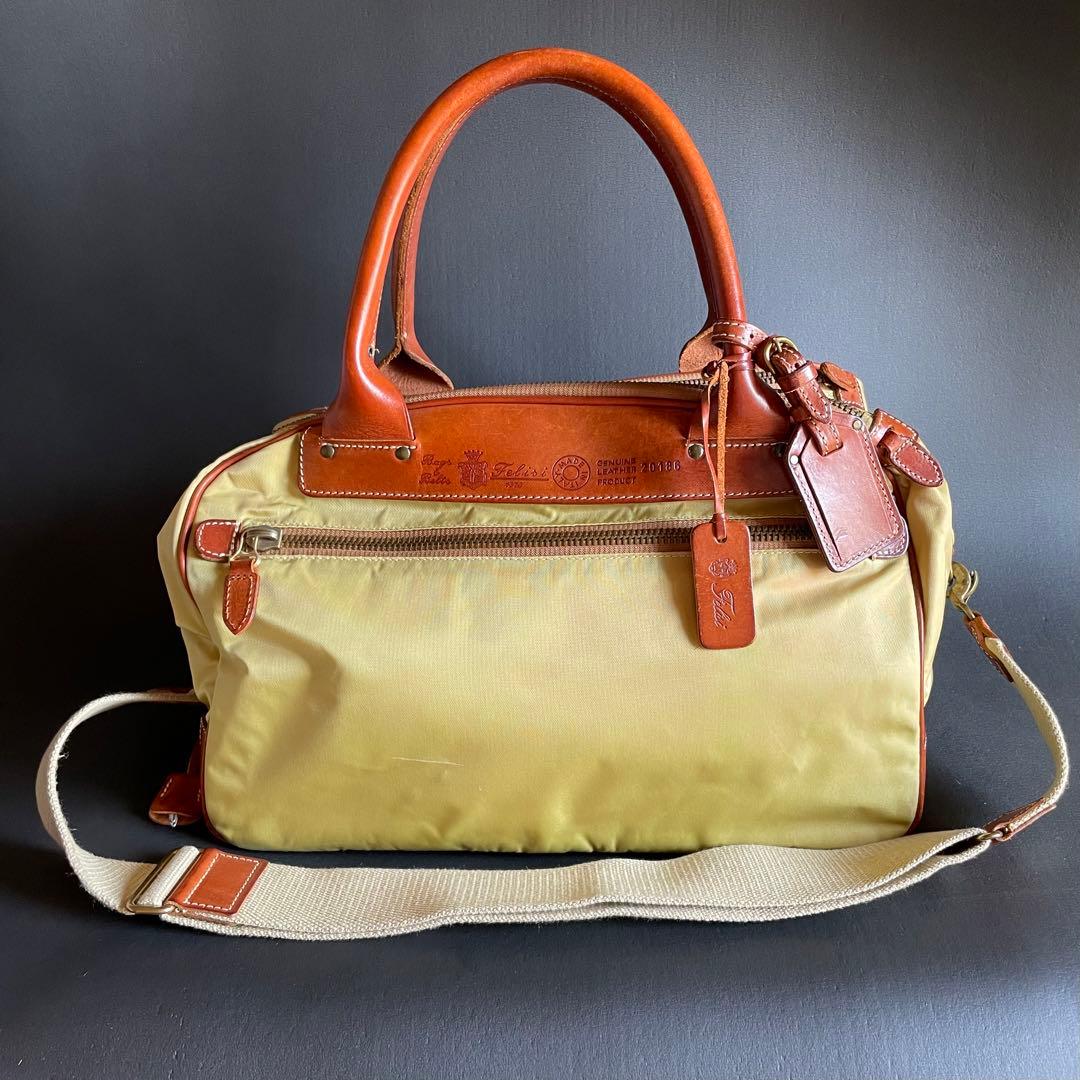 felisi フェリージ　2WAYボストンバッグ　Ｕ字型ファスナー