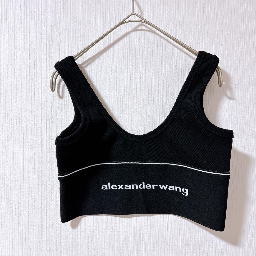 アレキサンダーワン　ロゴエラスティック ブラトップ　タンクトップ　ブラック