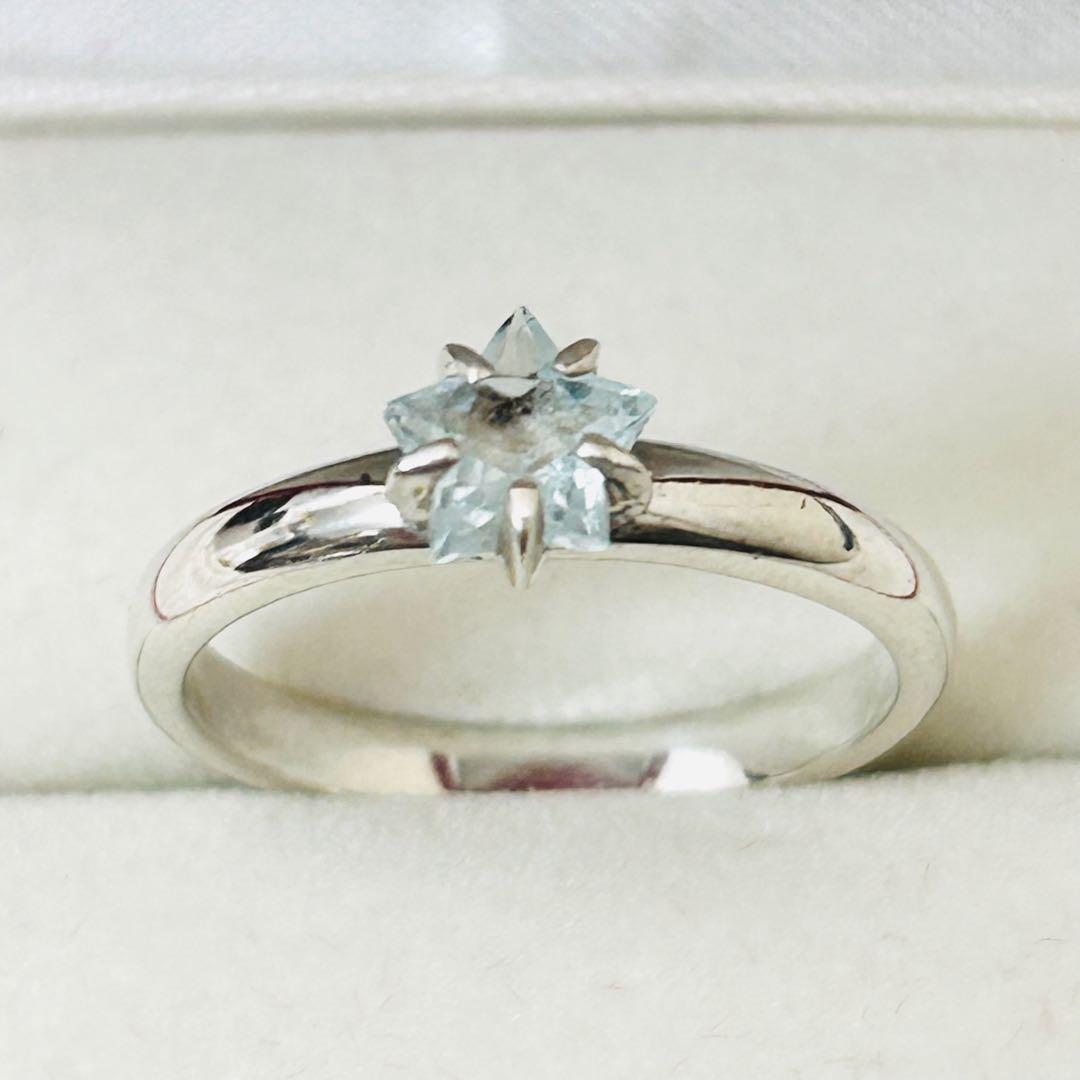 スタージュエリー　シルバー925 アクアマリン　リング　13号 13号 氷の欠片アクアマリン シルバーリング | Le Papillon Jewelry