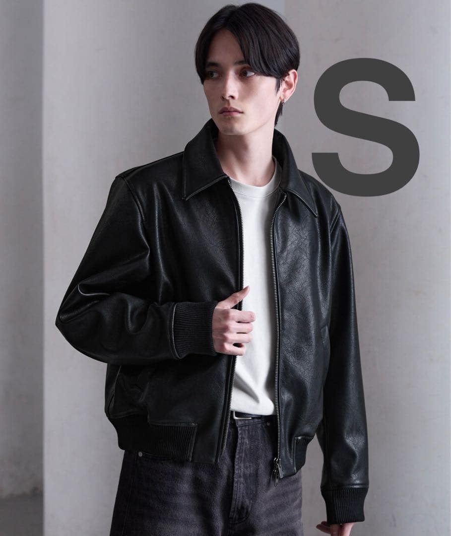 CLEL ディープテクスチャーブルゾン ブラック S