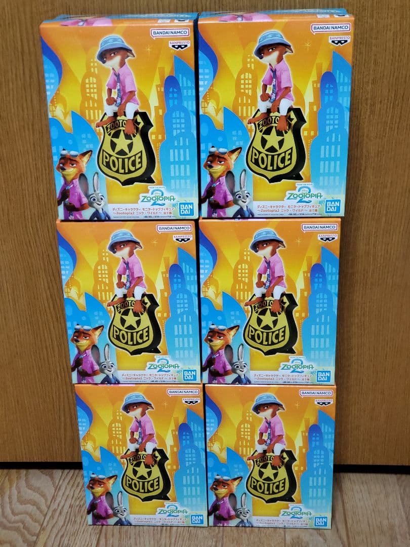ズートピア モニタートップ フィギュア ニック ワイルド　6個セット