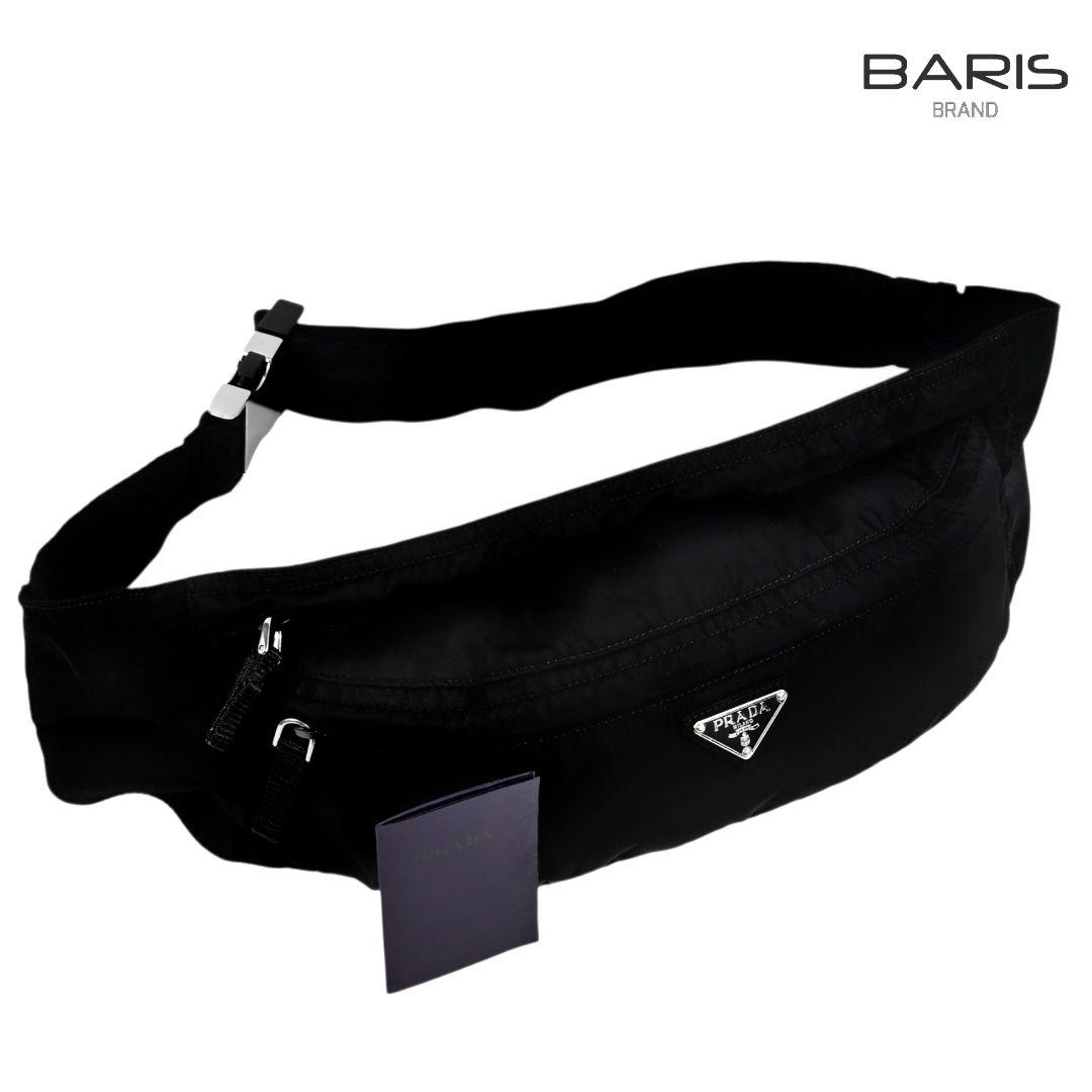 美品 プラダ PRADA テスート 三角ロゴ ボディバッグ ウエストバッグ