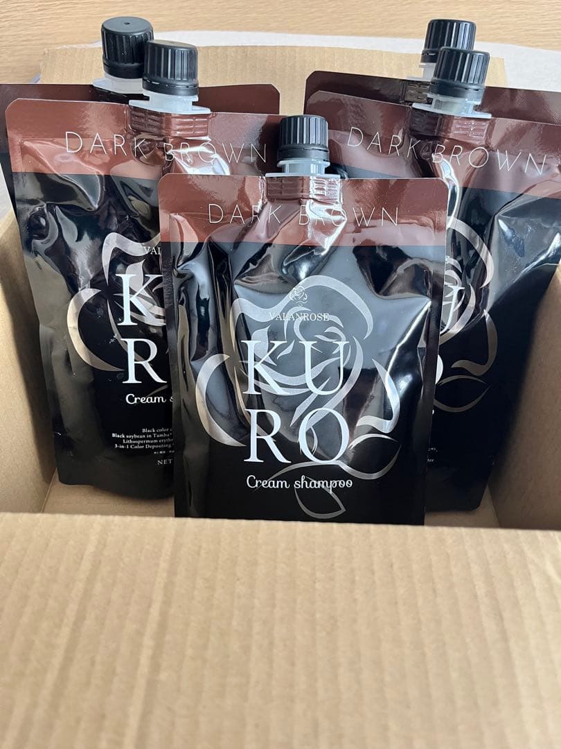 KURO ダークブラウン クリームシャンプー 400g 5個セット