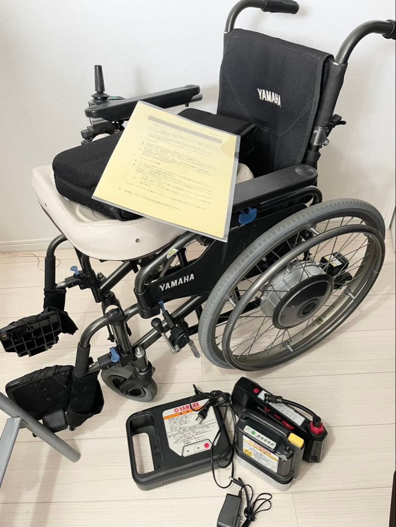 ❗️年始値下げ❗️【程度良好】ヤマハ 電動車椅子 折りたたみ可 バッテリー2つ