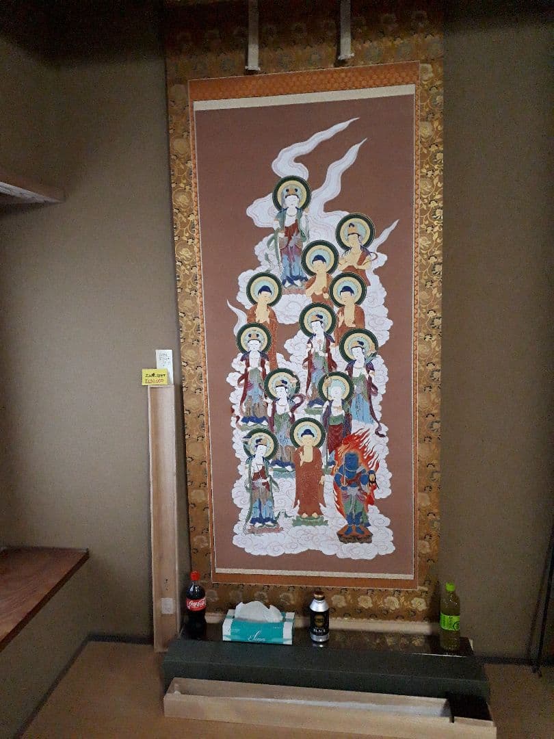 み*る様 ‼️大幅 ‼️ 十三佛　仏画　加藤清人　2尺5寸 十三仏 清水雲峰 （尺五あんど） 日本製 十三仏 - 掛け軸（掛軸）販売