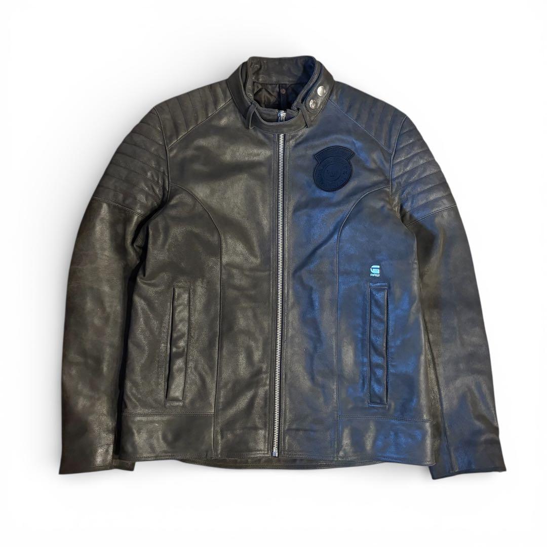 G-STAR RAW ジースター ロウ レザー シングルライダース キルティング 中古・古着通販】G-STAR RAW (ジースターロゥ) レザーライダース