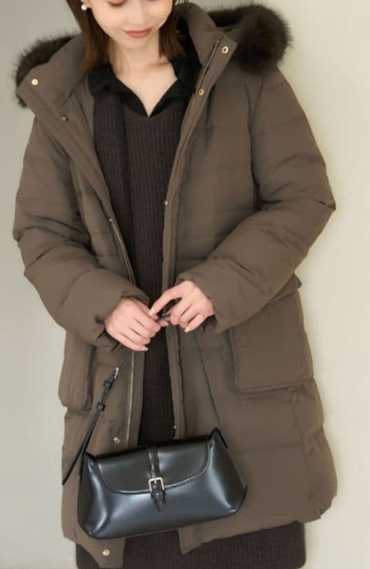 ロペピクニック　ファー付きダウンロングコート