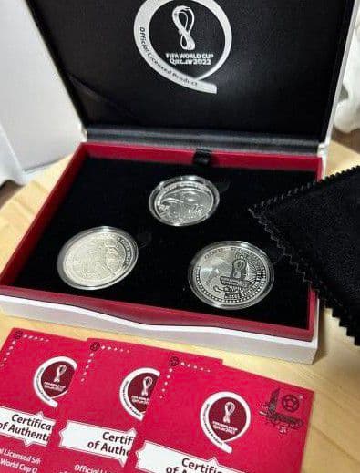ワールドカップ記念銀貨 3枚