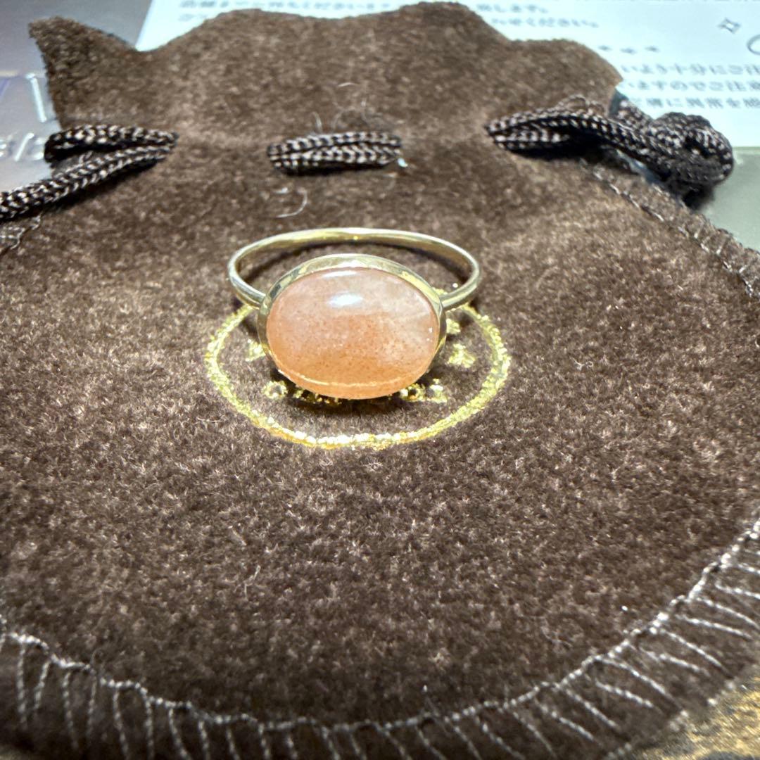 cuicui サンストーン リング K10