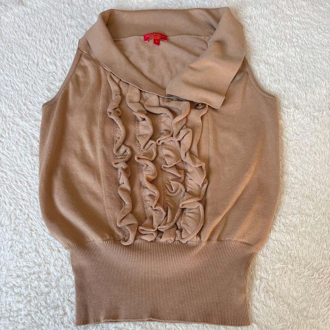 極美品✨ヴィヴィアンウエストウッド　オーブボタン アシメ　コットンニット ヴィヴィアンウエストウッド 中古 / オーブロゴカウチンニットブルゾン