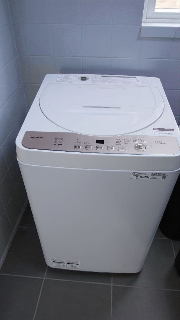 ム*マ様 縦型洗濯機 本体 シャープ　ES-GE6H 6.0kg 一人暮らし大容