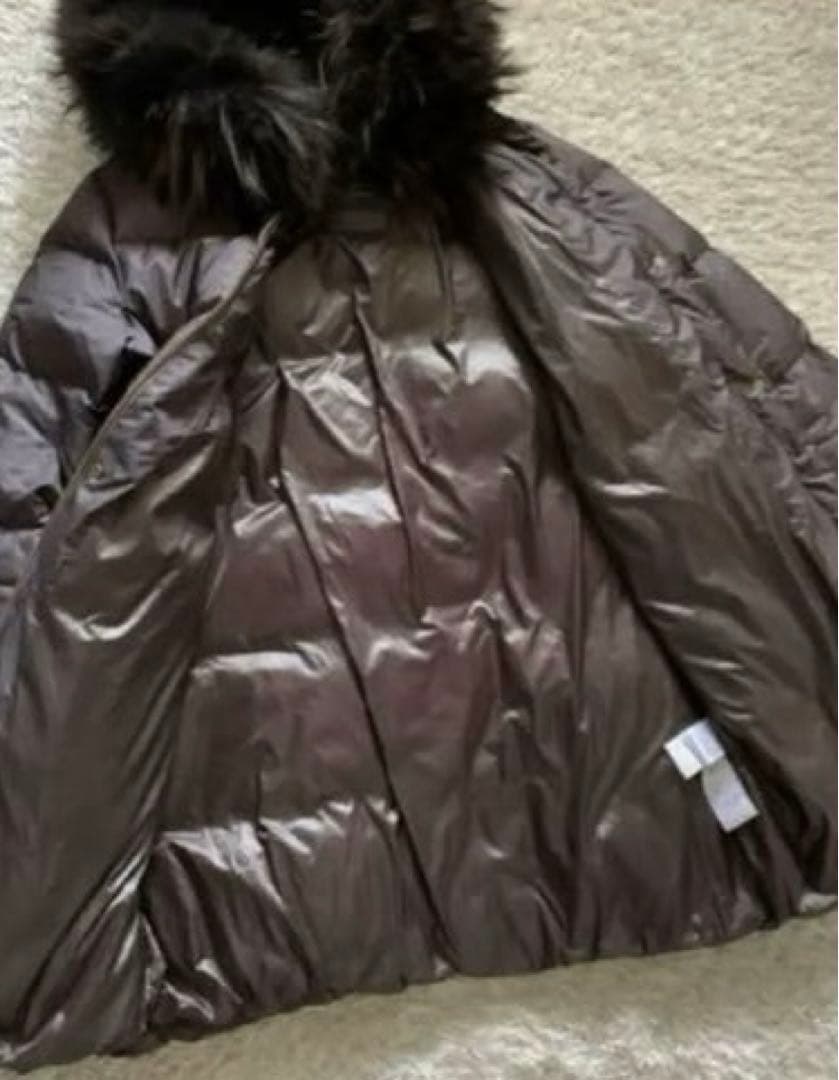 美品【ナノユニバース×西川ダウン】L ラクーンファー付き フーデット