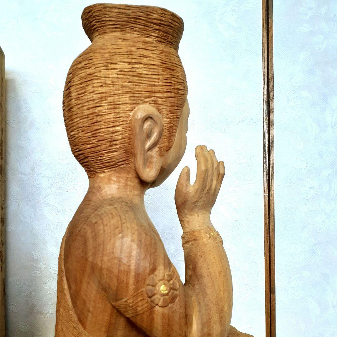 前島秀章 弥勒菩薩尊像 木彫