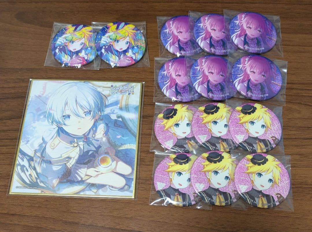 プロセカ　ミニ色紙　宵崎奏　缶バッジ　① らーむ様専用】プロセカ 神高文化祭 缶バッジ 色紙 宵崎奏 日野森志歩