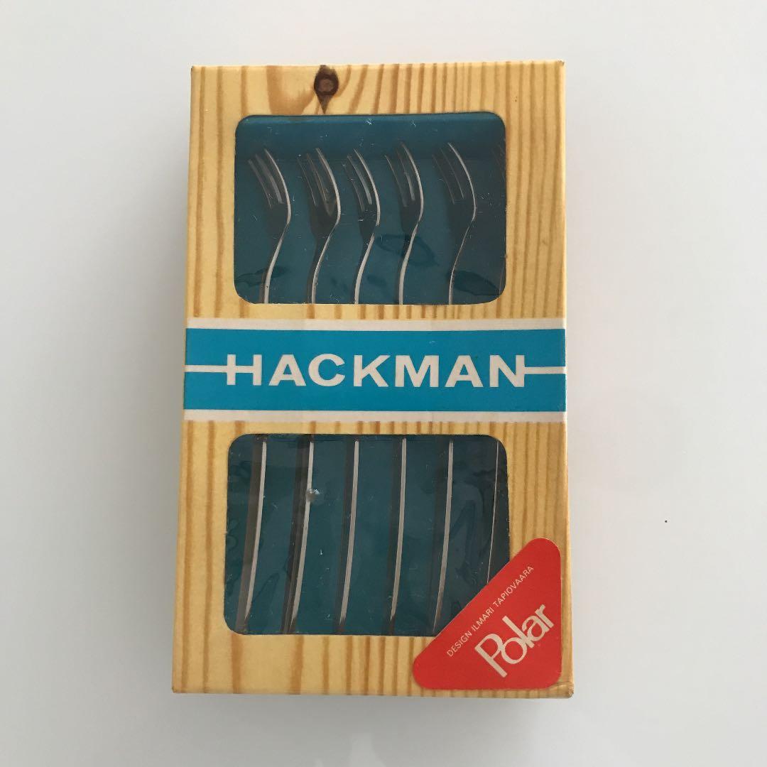 【未使用】HACKMAN Polar デザートフォーク　ヴィンテージ Hackman】Polar 18cm/17cm（オードブル ナイフ＆フォーク）BOXセット