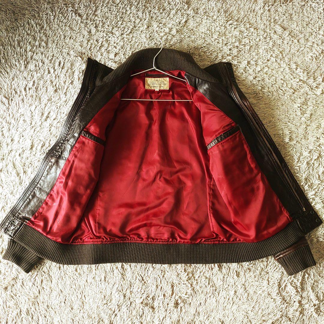 XL・ホースレザー】AVIREX 馬革 レザージャケット ブラウン