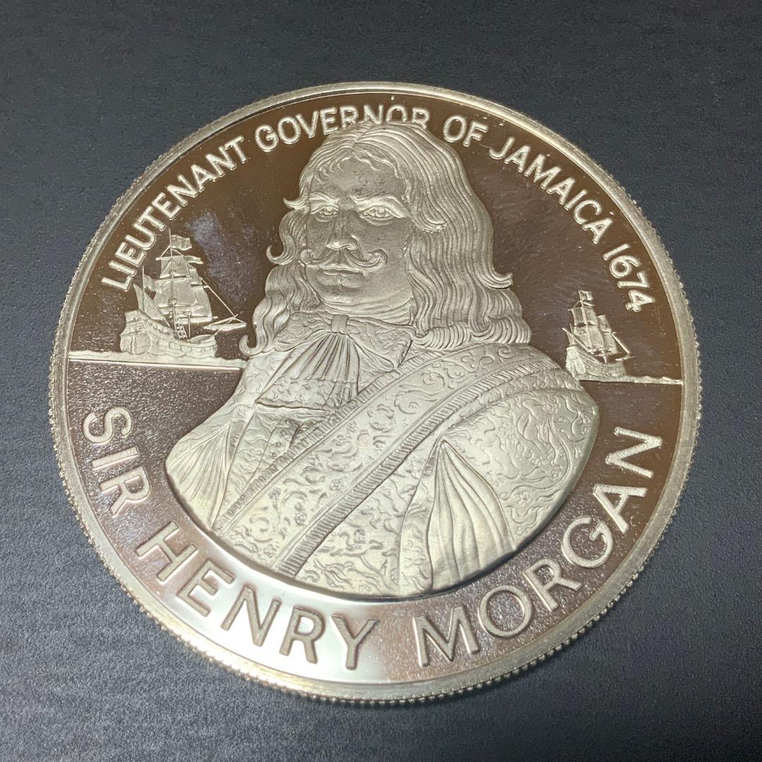 【大型銀貨】ジャマイカ 1974年 ヘンリー・モーガン卿 記念銀貨