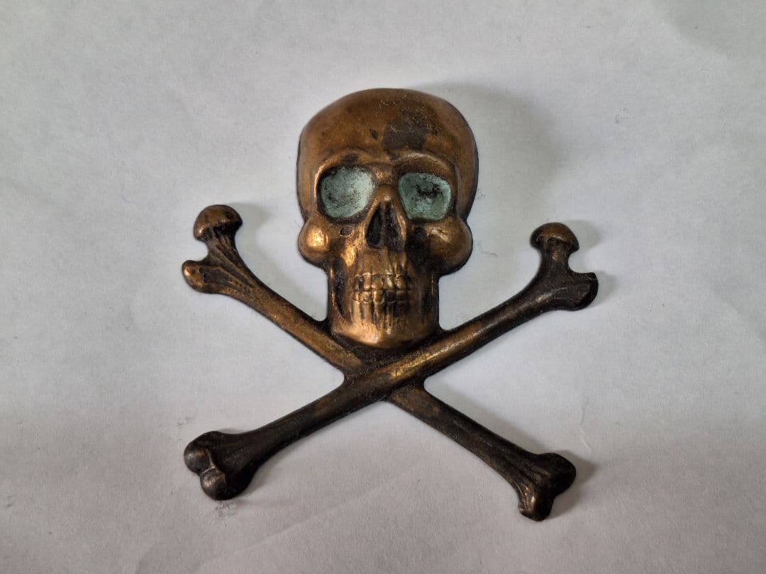 ヴィンテージ スカルボーン 真鍮？ 金属製 ドクロ ガイコツ レア 当時物
