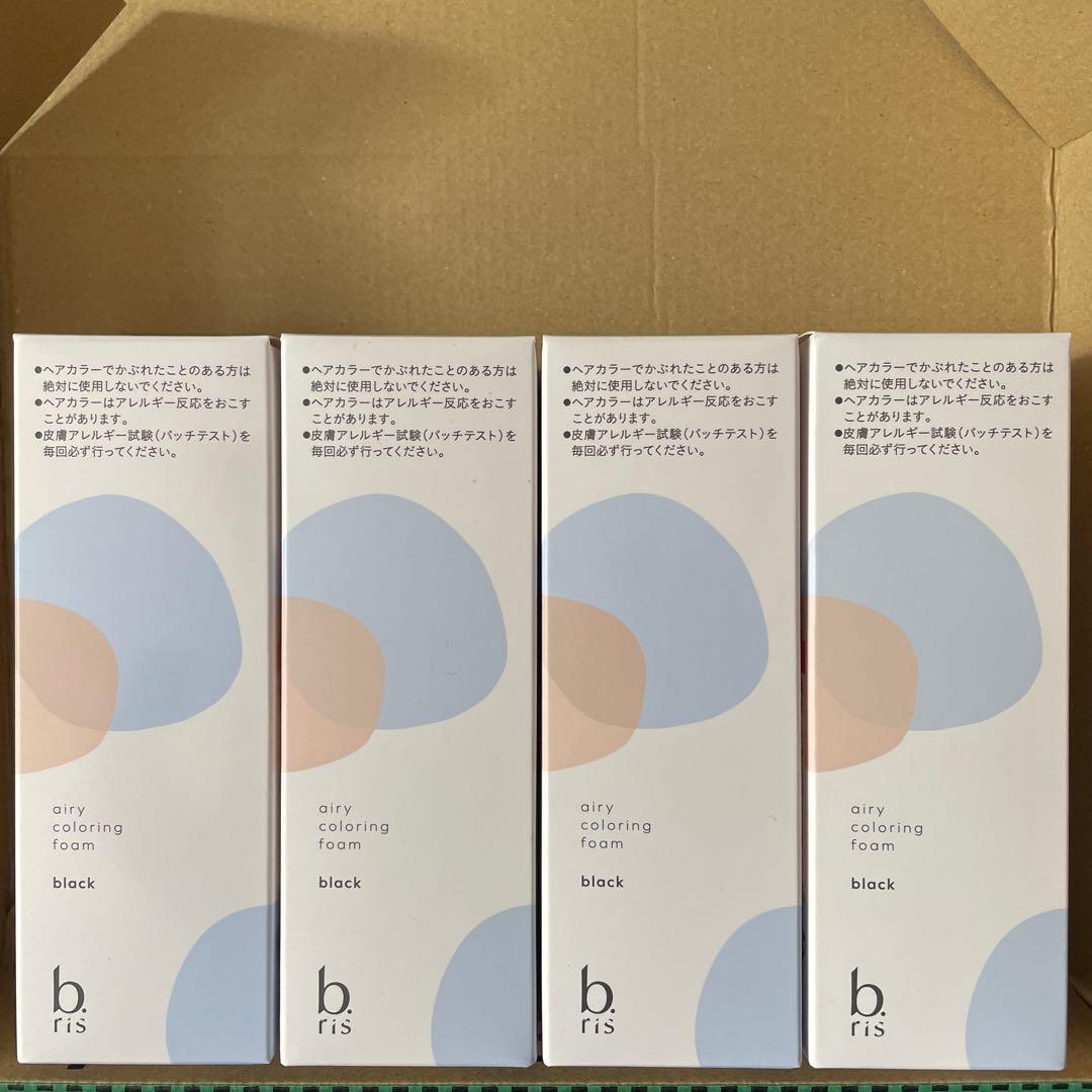 b.ris エアリーカラーリングフォーム ブラック 80g 4個セット Amazon | ビーリス エアリーカラーリングフォーム [ 白髪染め 医薬部外