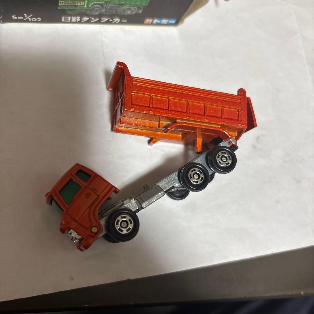 トミカ 日野 ダンプカー オレンジ 日本製 黒箱 ダンプ トラック 橙