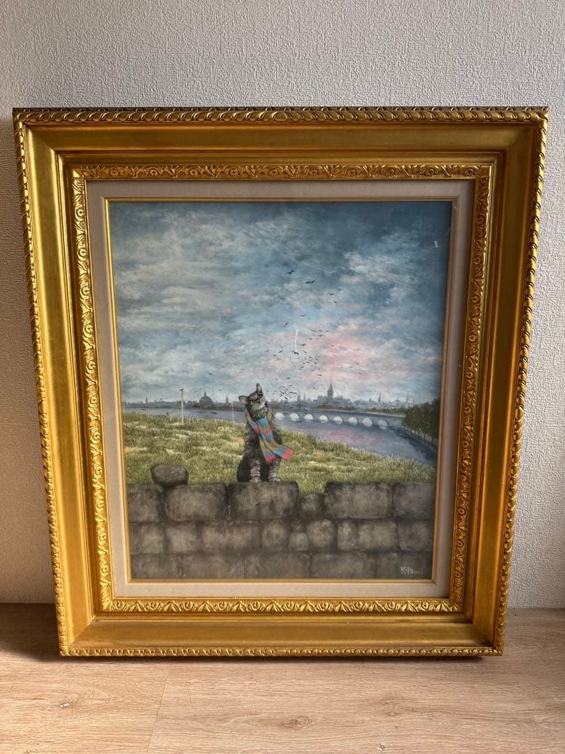 井上覚造　油彩画　セーヌの猫 猫好き必見！井上覚造「ブルゴーニュの猫」の価値と福ちゃんの買取実例