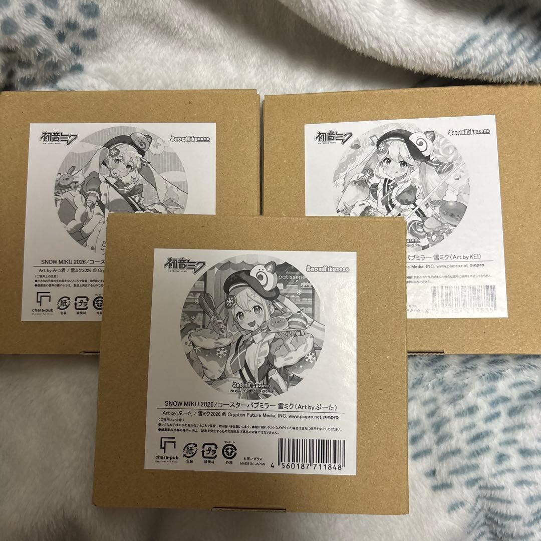 雪ミク2026 コースターパブミラー　初音ミク