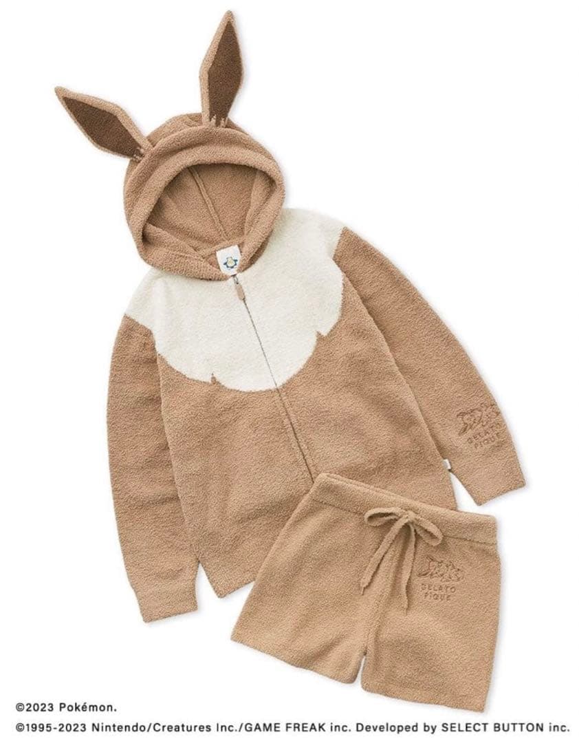 未使用 GELATO PIQUE ジェラートピケ ポケモン イーブイ パジャマ ジェラートピケ ジェラピケ ポケモン イーブイ ベビー キッズ 80-90