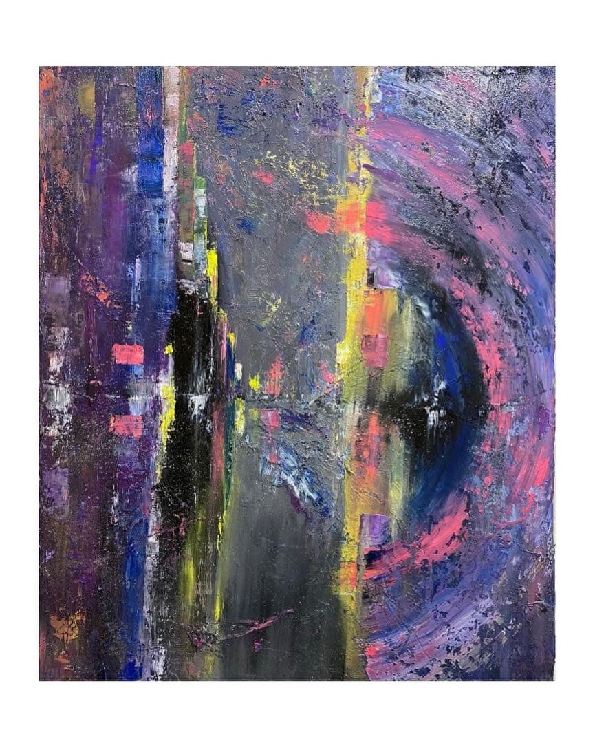 《city》油絵原画　油彩画　絵画 アート oil painting