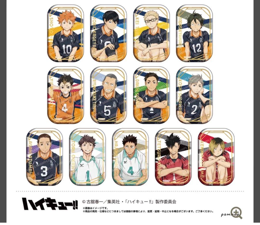 新品未開封 ハイキュー！！スクエア缶バッジ おすわり セブンネット限定 BOX