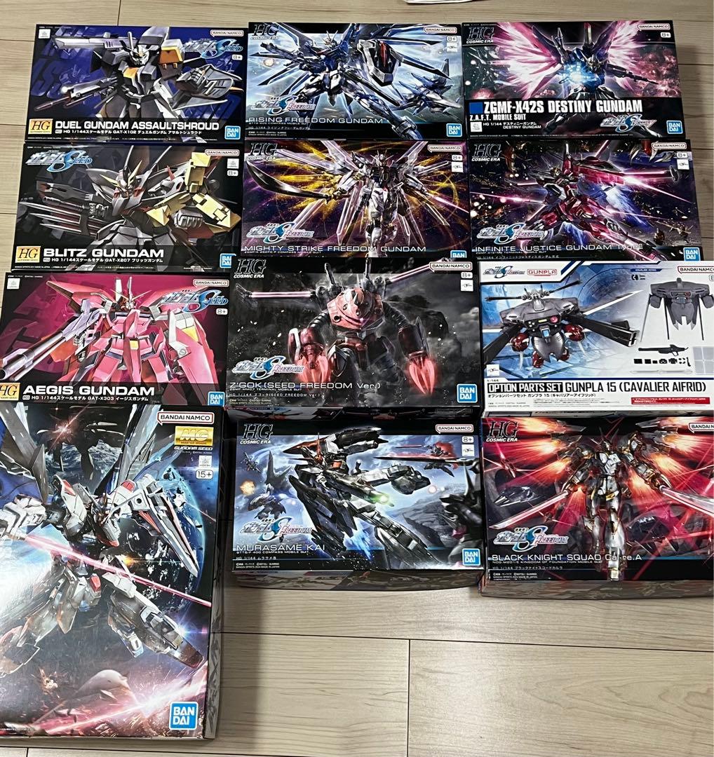 【値下げ中】HG MG SEED 人気機体　ガンプラ　セット　まとめ売り　12点