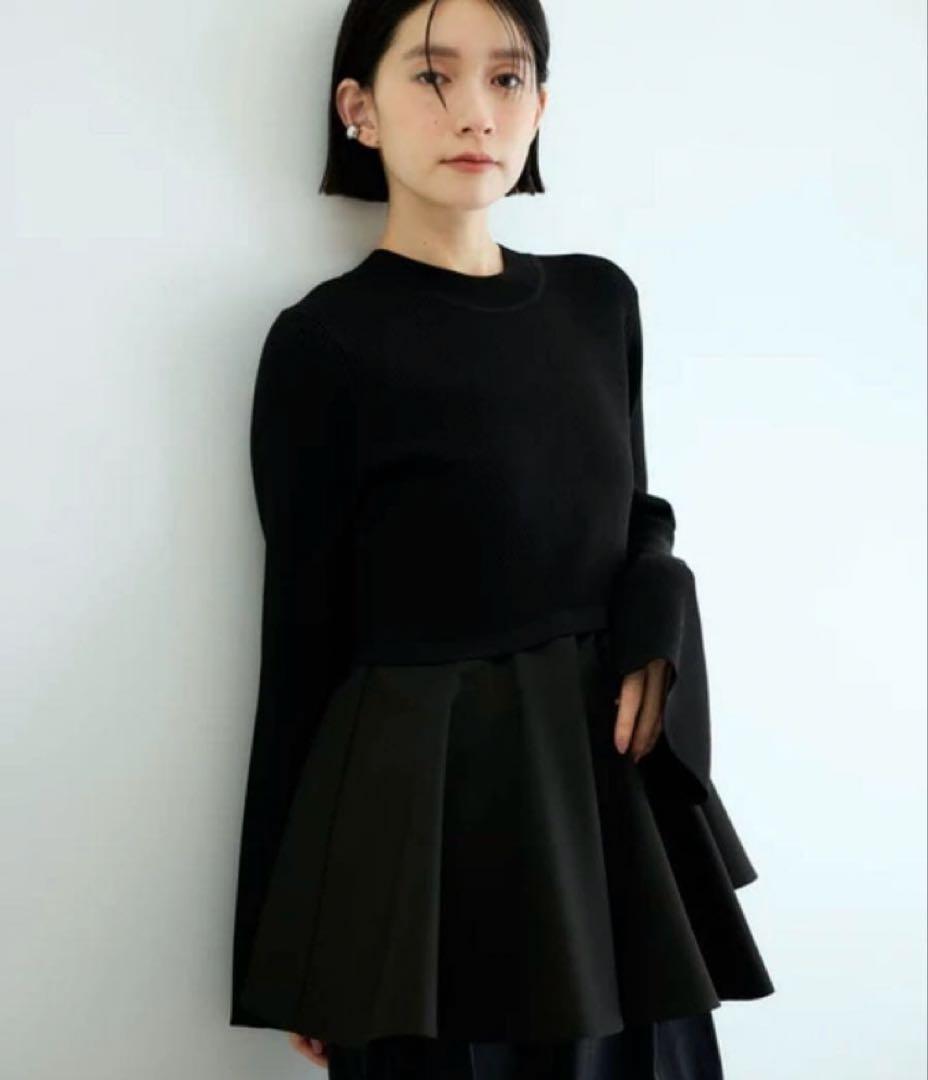 ADAM ET ROPE' 新品★ ペプラムコンビニットプルオーバー