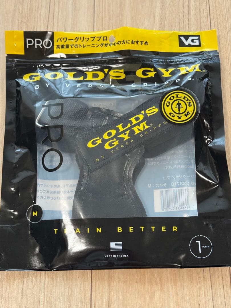 ラスト1つ　GOLD'S GYM パワーグリップ プロ(PRO)Mサイズ