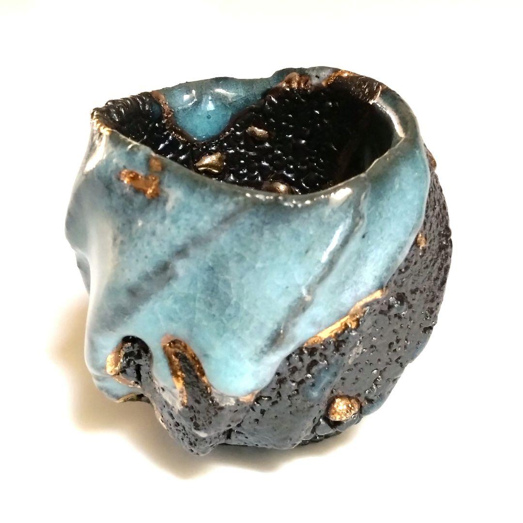 市川透　céladon（青磁）ぐい呑　未使用　共箱　備前　酒器 市川 透 作 「酒呑 Hallelujah」 ～備前焼専門卸小売店 川口陶楽苑～