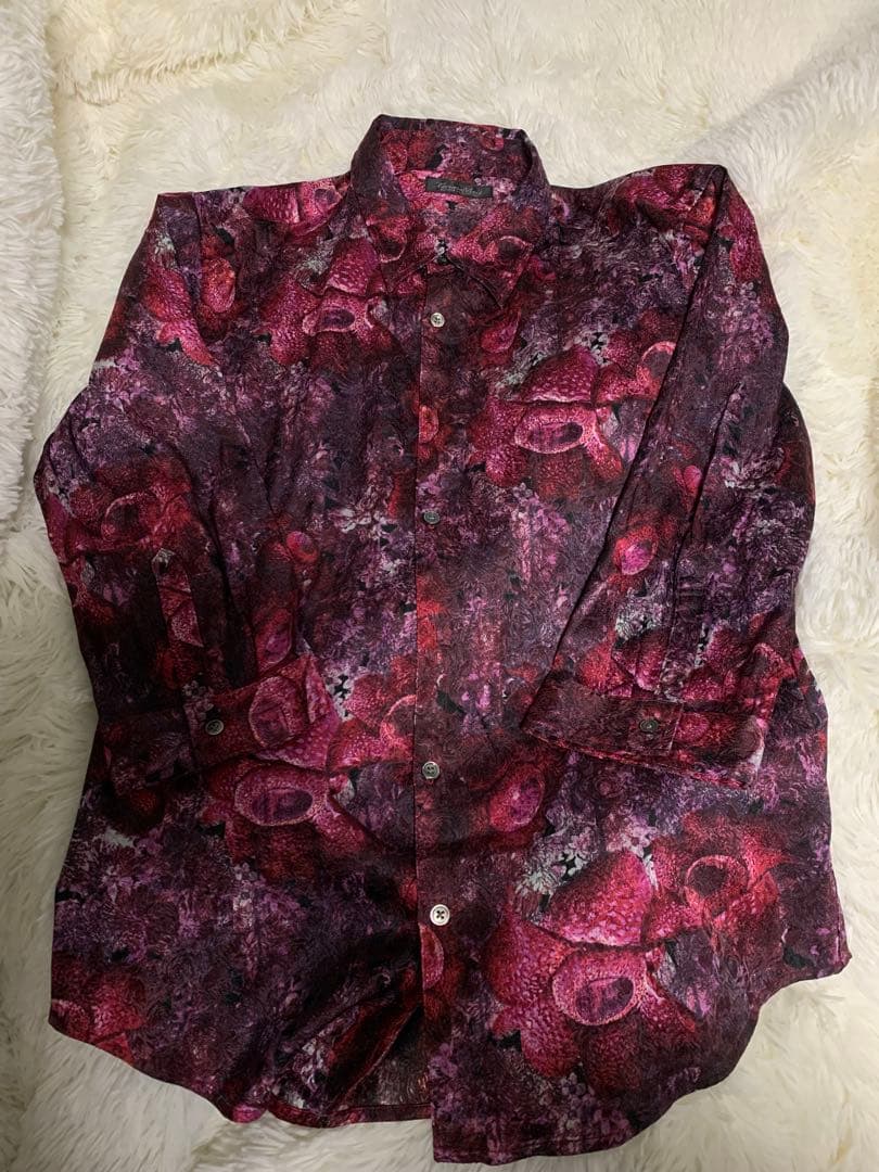 トルネードマート 柄シャツ ラフレシア柄 XXLサイズ 7分丈