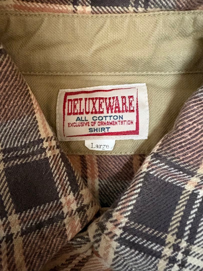 最終価格 旧タグ デラックスウエア ヘビーネルシャツ 廃番モデル日本製