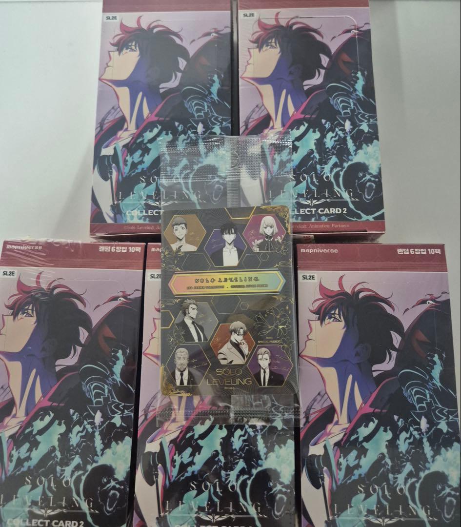 俺だけレベルアップな件 vol.2 5box + カード1枚 シュリンク付き 韓国 コミック グッズ『俺だけレベルアップな件 コレクションカード