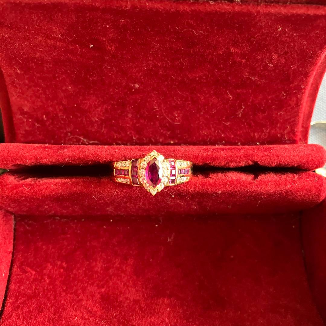 18金ルビー＆ダイヤ　指輪