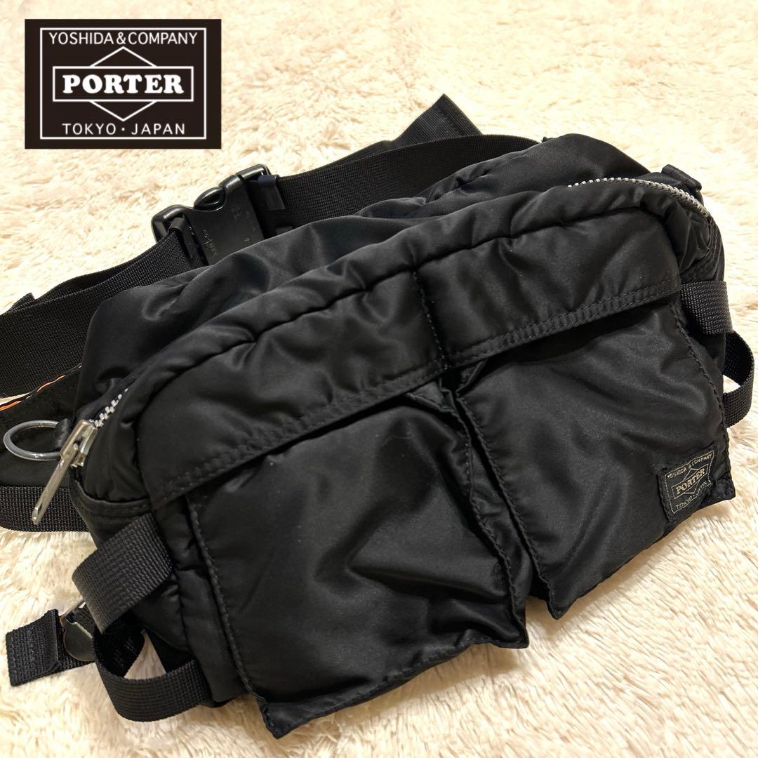 【廃盤希少美品】PORTER タンカーウエストバッグボディバッグ 黒 ブラック