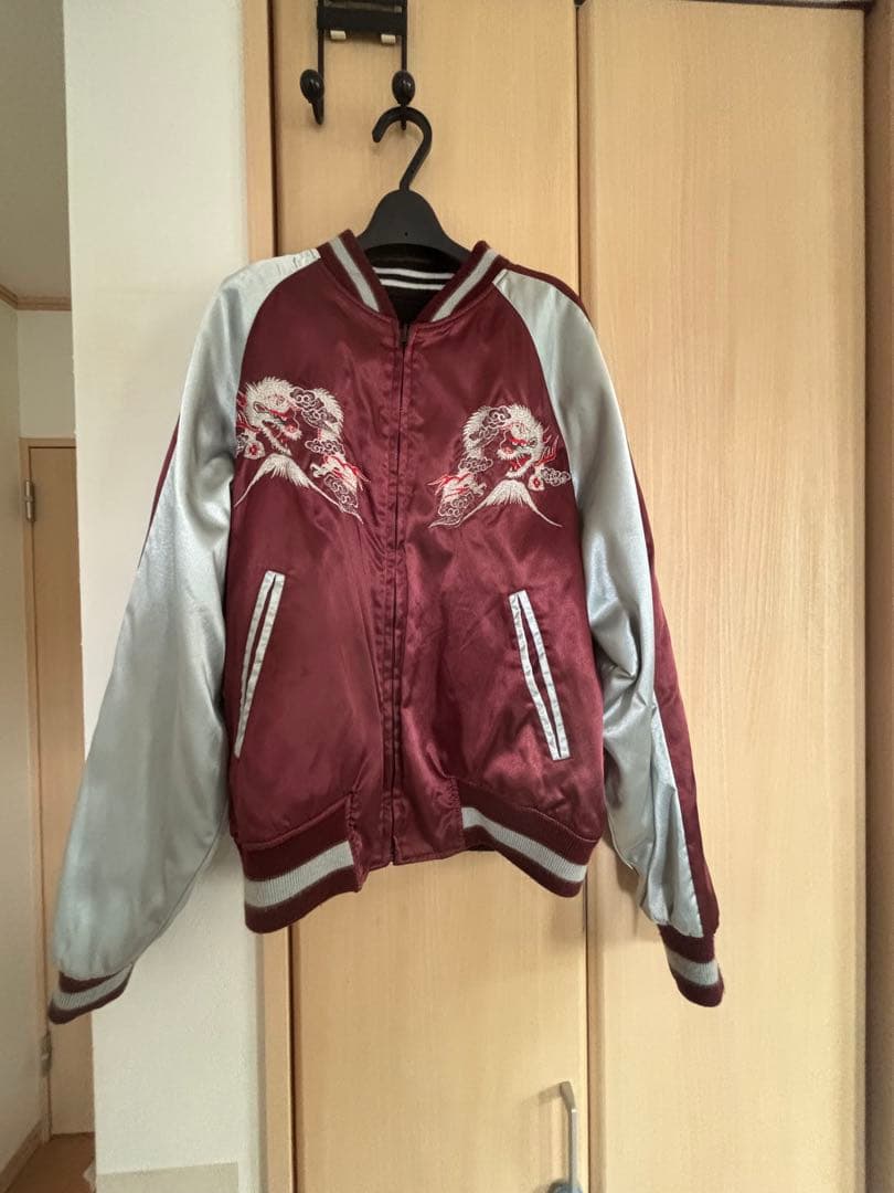 星姫　スカジャン　リバーシブル　ベロア　刺繍　別珍　ドラゴン　日本製