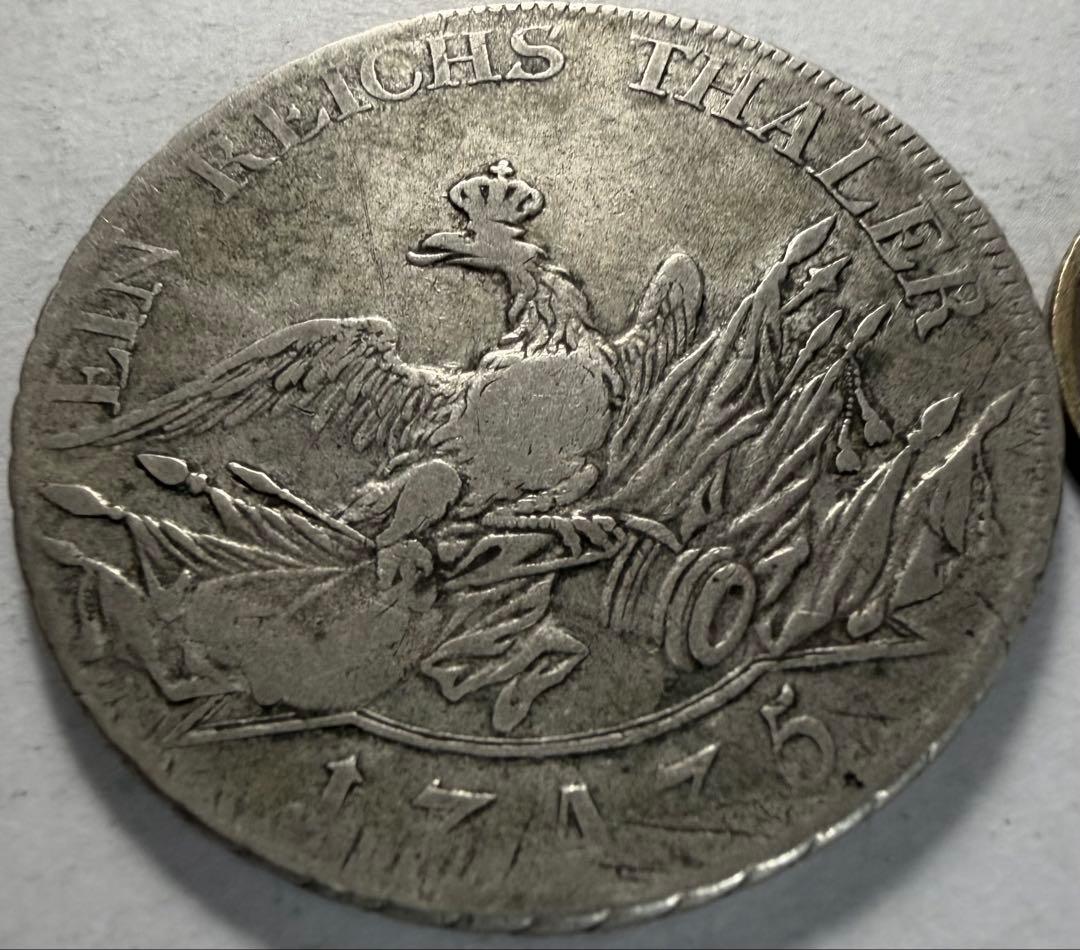 あ*き様 1775年A ドイツプロイセン王国ターレル 銀貨フリードリヒ2世
