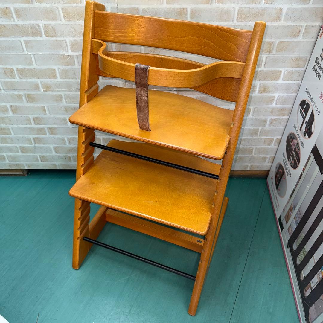 ストッケ　トリップトラップ　旧型　ガード付き　木製　チェア