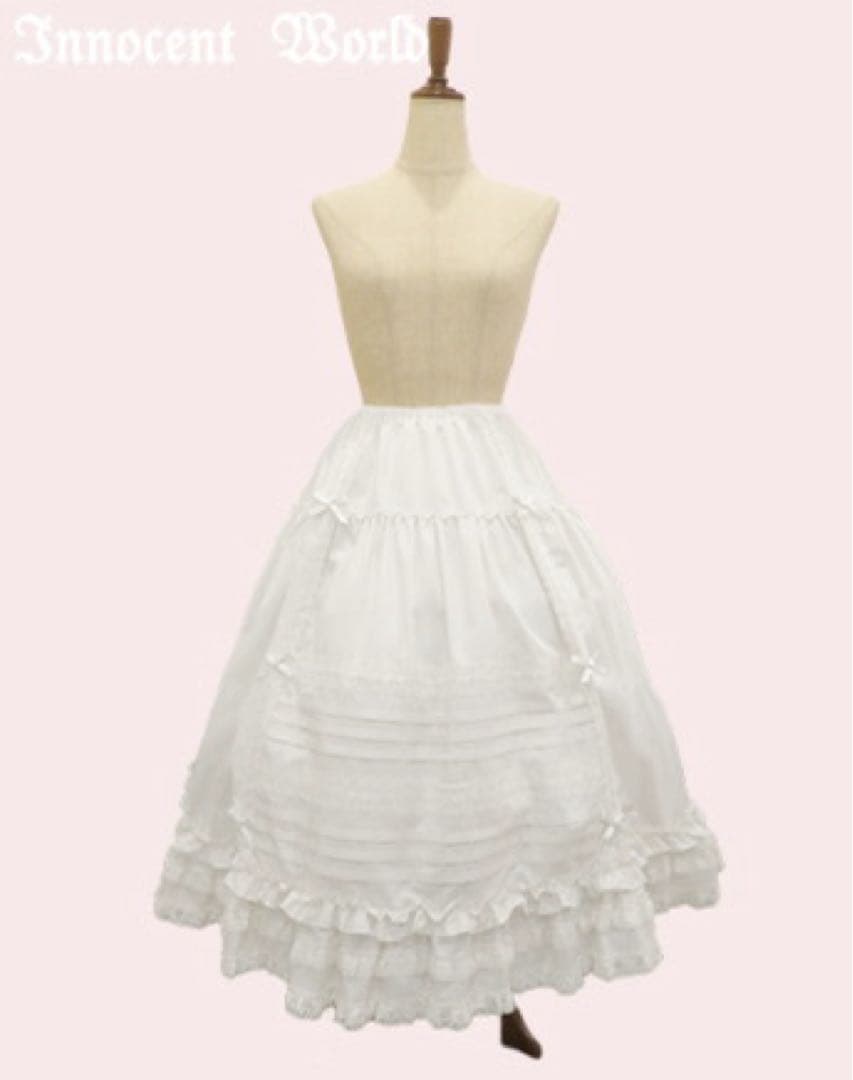 イノセントワールド シュクレレースペチスカート M オフホワイト 72cm