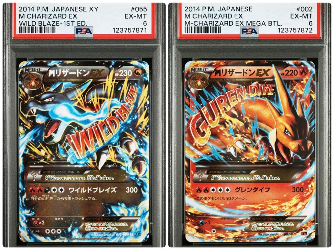 PSA6連番MリザードンEX RR XY2 055/080XYA 002/021 PSA6連番MリザードンEX RR XY2 055/080XYA 002/021