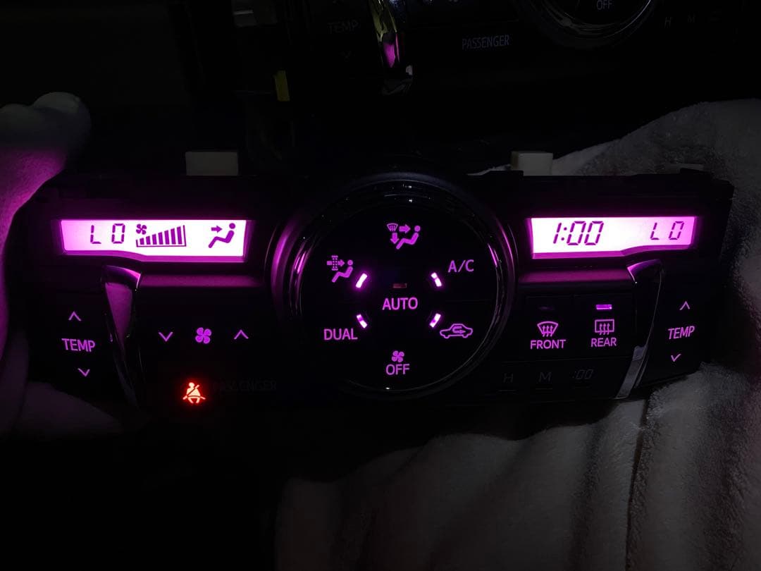 マークX130エアコンパネルLED打ち替えワンオフフルオーダーカスタムDIY エアコンパネルLED打ち替え（トヨタ マークX・130系）by やまっちー
