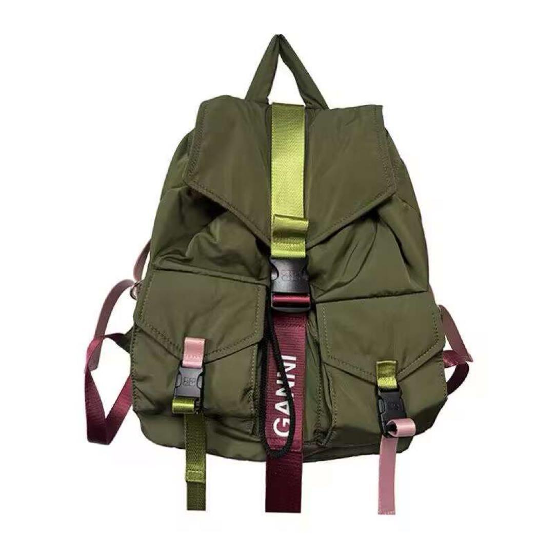 GANNI オリーブグリーン リュック