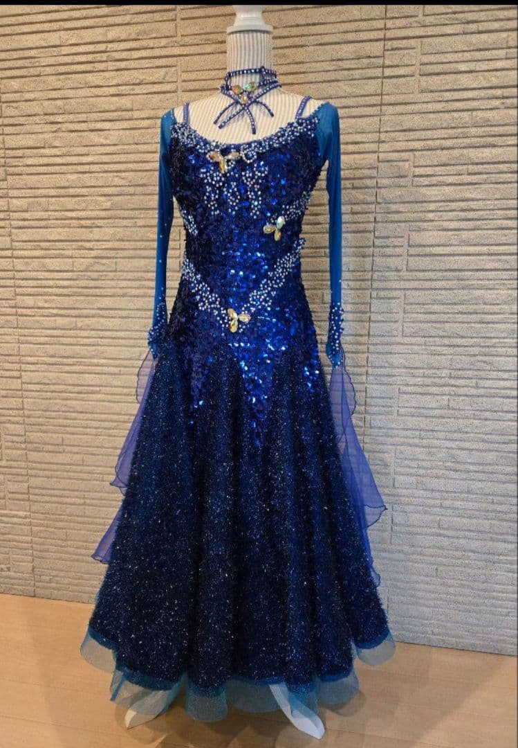 専用☆難あり☆青い社交ダンスドレス