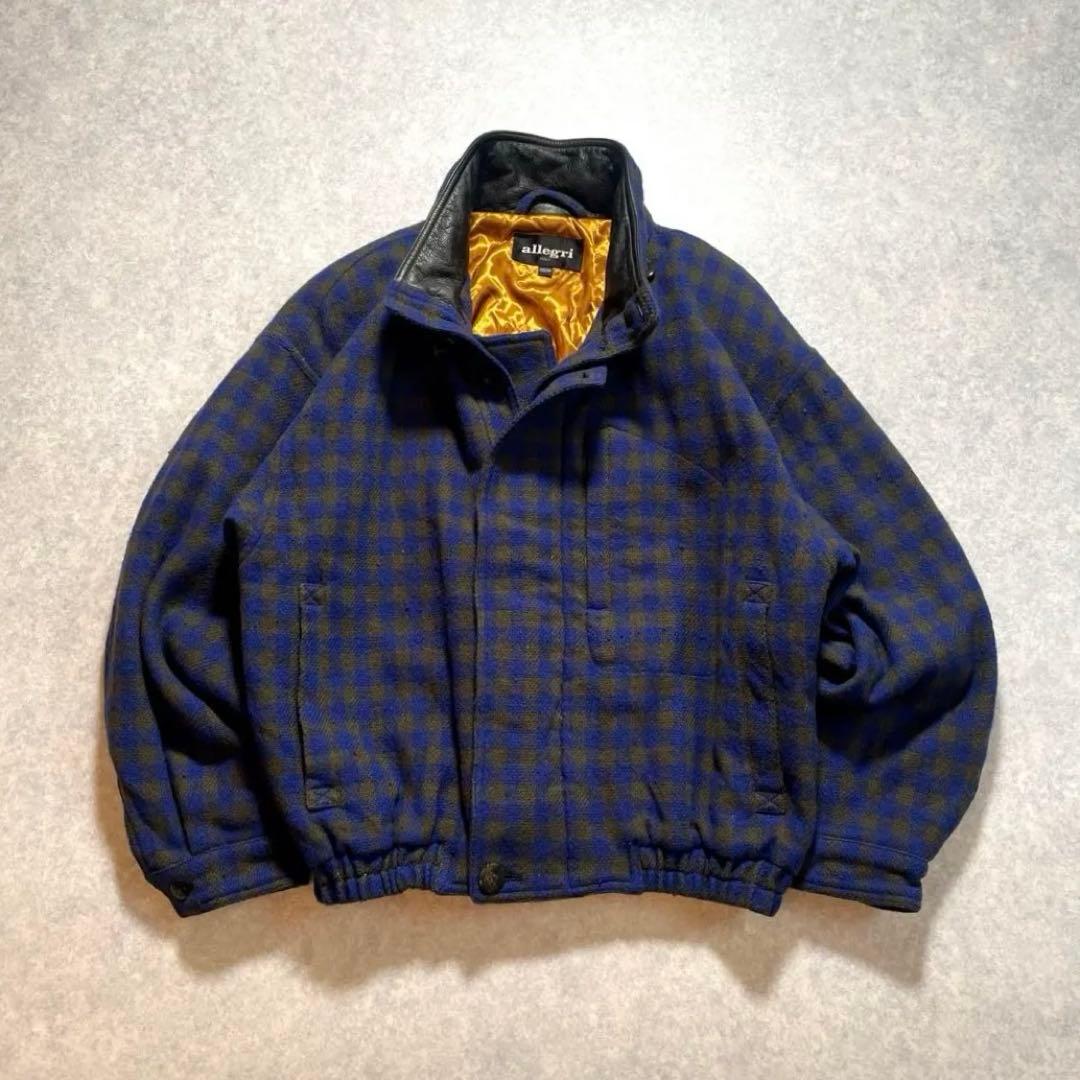 allegri アレグリ ウール ブルゾン チェック柄 ジャケット マルジェラ Maison Margiela 10/メゾンマルタンマルジェラ10】Oversized Brown