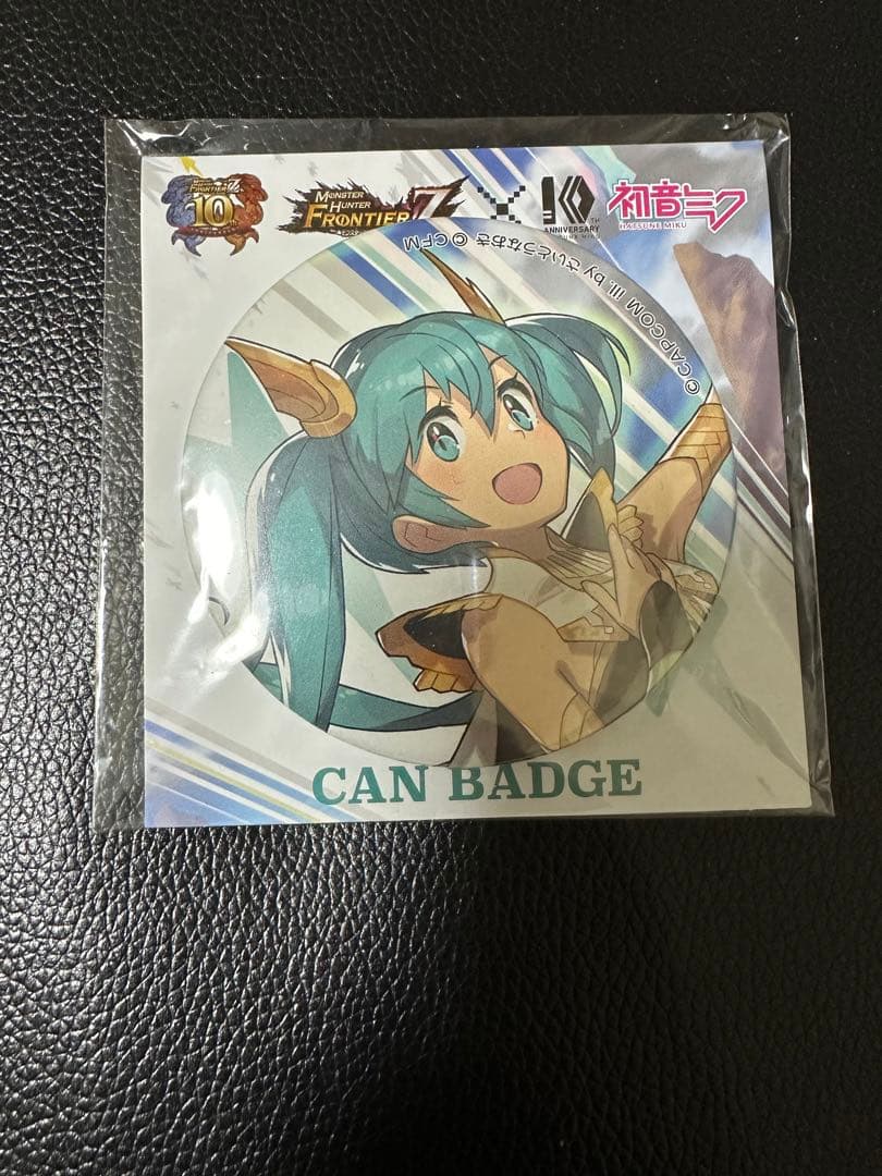 新品未開封・初音ミク モンハンコラボ　缶バッジ さいとうなおき カプコン