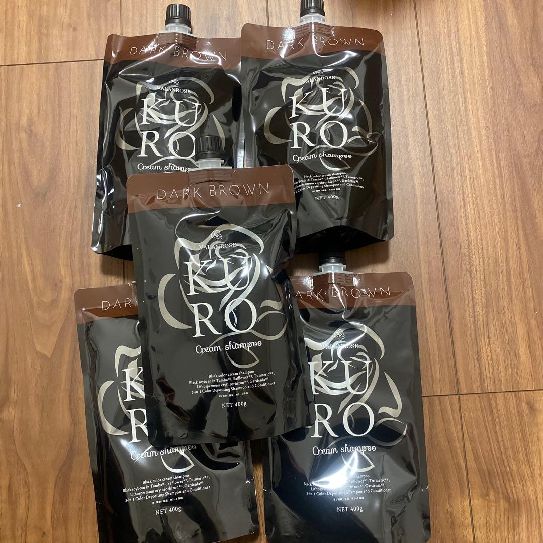 ak KURO Cream Shampoo ダークブラウン 400g 5個セット